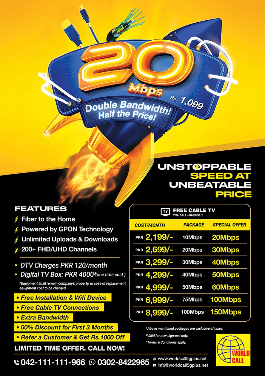 Unstoppable Speed at Unbeatable Price - Fiber to The Home (FTTH)